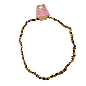 Baltic Amber Necklace Multi-Color Beaded Polished (N328)